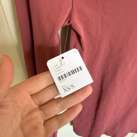 Women's Long Sleeve Mock Neck Top - Mauve - Picture 3 of 4